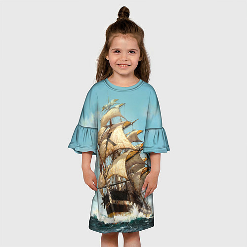 Детское платье Парусник / 3D-принт – фото 3