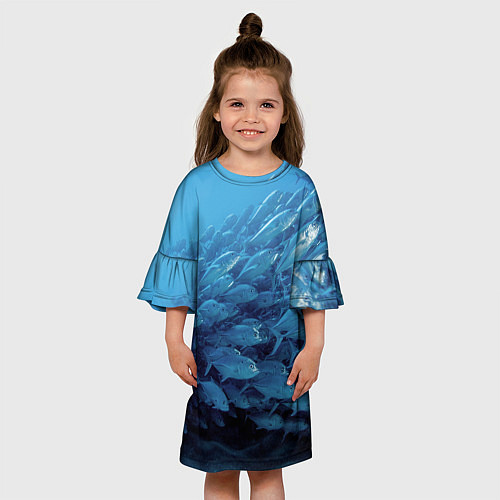 Детское платье Морские рыбы / 3D-принт – фото 3
