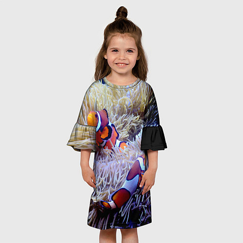 Детское платье Клоуны в актинии / 3D-принт – фото 3