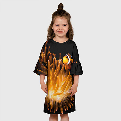 Детское платье Клоуны в актинии / 3D-принт – фото 3