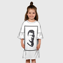 Платье клеш для девочки Легендарный Футболист Роналду, цвет: 3D-принт — фото 2