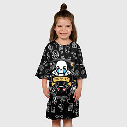 Платье клеш для девочки THE BINDING OF ISAAC ЖЕРТВА, цвет: 3D-принт — фото 2