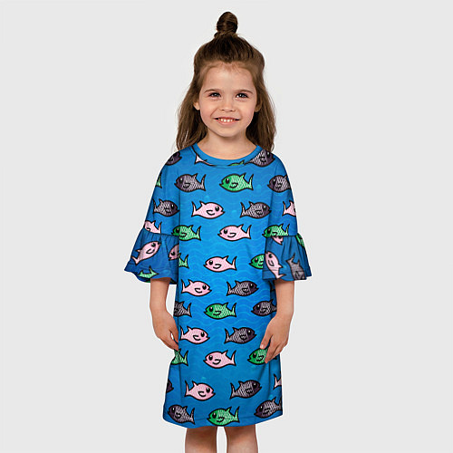 Детское платье Рыбки / 3D-принт – фото 3
