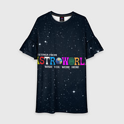 Платье клеш для девочки Astroworld, цвет: 3D-принт
