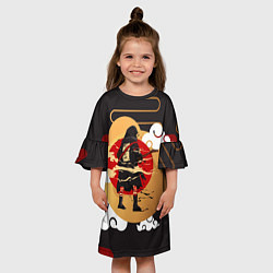 Платье клеш для девочки Ниндзя Япония, цвет: 3D-принт — фото 2