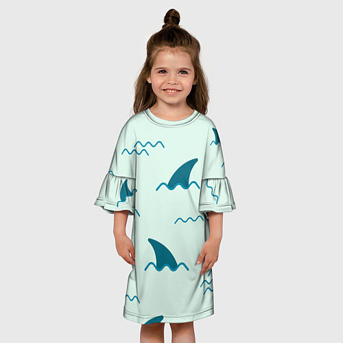 Детское платье Плавники акул / 3D-принт – фото 3
