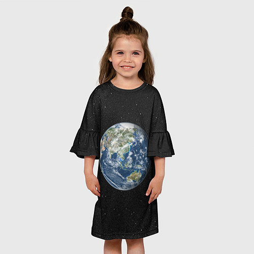Детское платье ПланеТа ЗемЛя / 3D-принт – фото 3