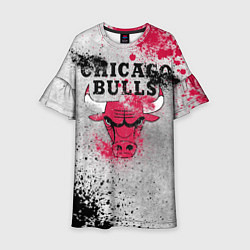 Платье клеш для девочки CHICAGO BULLS 8, цвет: 3D-принт