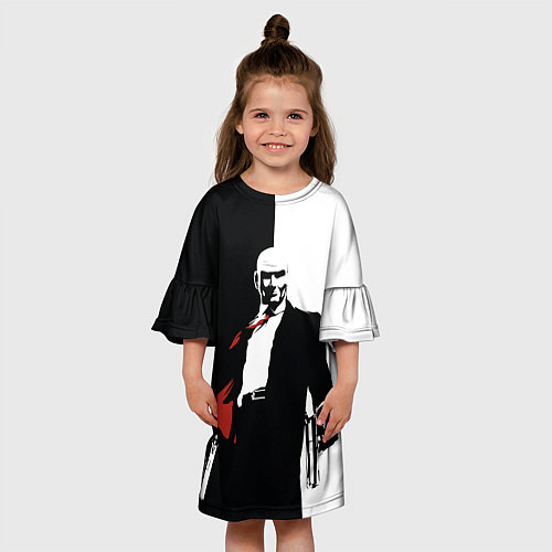 Детское платье Hitman BW / 3D-принт – фото 3