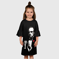 Платье клеш для девочки Крёстный Отец The Godfather, цвет: 3D-принт — фото 2