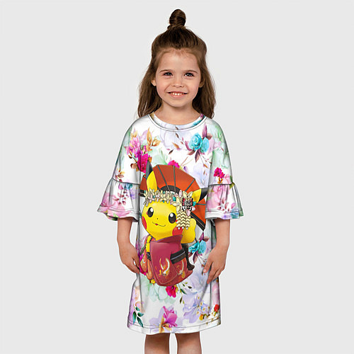 Детское платье Пикачу - Гейша / 3D-принт – фото 3