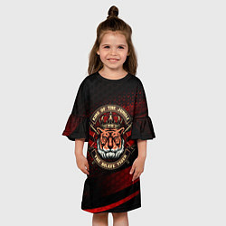 Платье клеш для девочки King Tiger, цвет: 3D-принт — фото 2