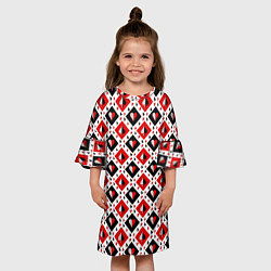 Платье клеш для девочки Карточный Катала, цвет: 3D-принт — фото 2