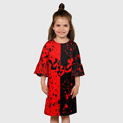 Платье клеш для девочки Дороро Dororo Logo Z, цвет: 3D-принт — фото 2