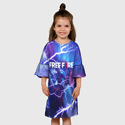 Платье клеш для девочки FREEFIRE КОРОЛЕВСКАЯ БИТВА Z, цвет: 3D-принт — фото 2