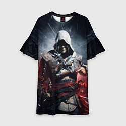 Платье клеш для девочки Assassins Creed 4: Black Flag, цвет: 3D-принт