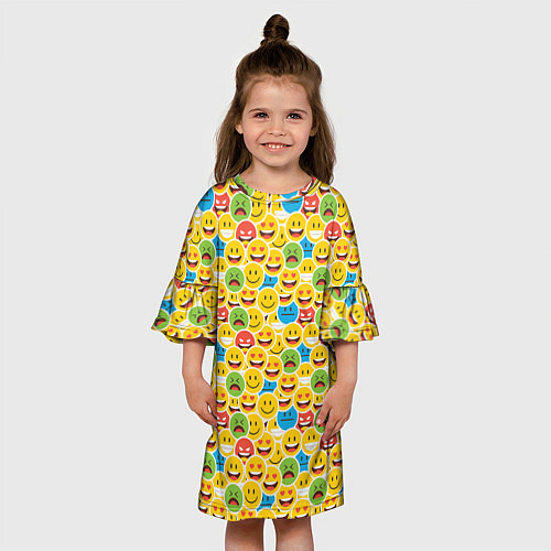 Детское платье Смайлики / 3D-принт – фото 3