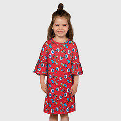 Платье клеш для девочки Кривляка, цвет: 3D-принт — фото 2