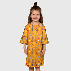 Платье клеш для девочки Снаряжение Альпиниста, цвет: 3D-принт — фото 2