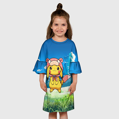 Детское платье Пикачу на природе / 3D-принт – фото 3