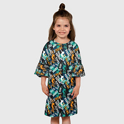 Платье клеш для девочки SKATEBOARD, цвет: 3D-принт — фото 2
