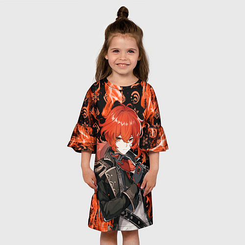 Детское платье DILUC FIRE / 3D-принт – фото 3