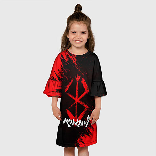 Детское платье БЕРСЕРК лого и надпись / 3D-принт – фото 3