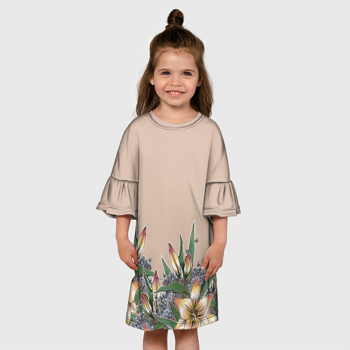 Детское платье Лилии и сирень / 3D-принт – фото 3