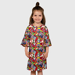 Платье клеш для девочки Страны Мира, цвет: 3D-принт — фото 2