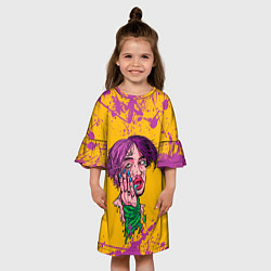 Платье клеш для девочки LIL PUMP ЛИЛ ПАМП БРЫЗГИ Z, цвет: 3D-принт — фото 2