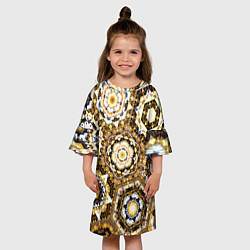 Платье клеш для девочки Калейдоскоп детства, цвет: 3D-принт — фото 2