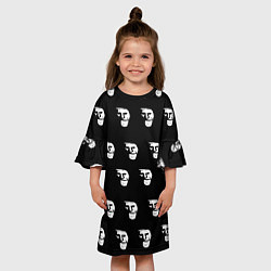 Платье клеш для девочки Dark trollface, цвет: 3D-принт — фото 2