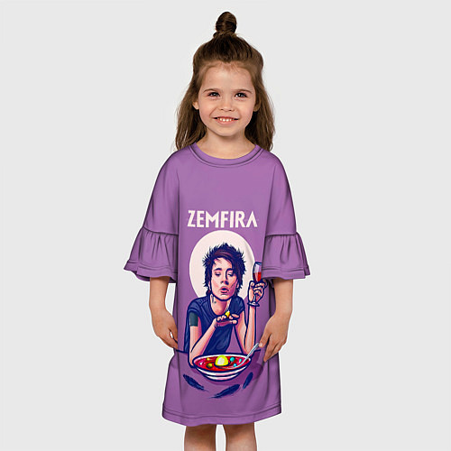 Детское платье ZEMFIRA арт ужин / 3D-принт – фото 3