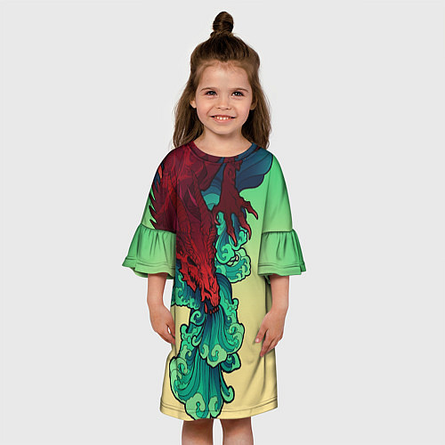 Детское платье Дракон / 3D-принт – фото 3