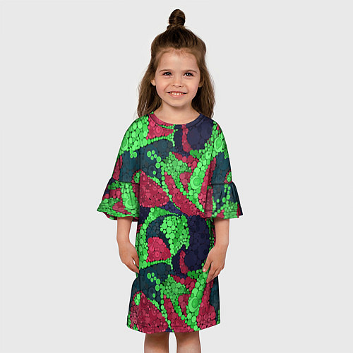Детское платье Абстрактный пуантилизм / 3D-принт – фото 3