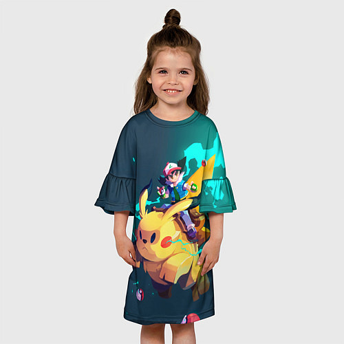 Детское платье Эш с Пикачу / 3D-принт – фото 3
