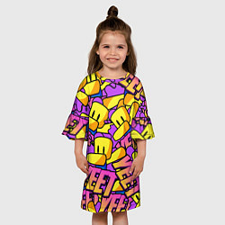Платье клеш для девочки ROBLOX РОБЛОКС YEET, цвет: 3D-принт — фото 2