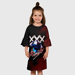 Платье клеш для девочки XXX Алиса, цвет: 3D-принт — фото 2