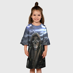 Платье клеш для девочки S T A L K E R С Т А Л К Е Р, цвет: 3D-принт — фото 2