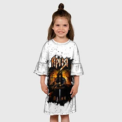Платье клеш для девочки Ария ПАЛАЧ, цвет: 3D-принт — фото 2