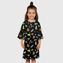 Платье клеш для девочки Итальянский паттерн, цвет: 3D-принт — фото 2
