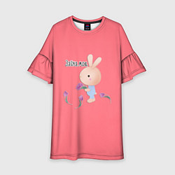 Платье клеш для девочки Зайка моя, цвет: 3D-принт