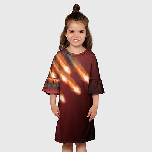 Детское платье Падение комет / 3D-принт – фото 3