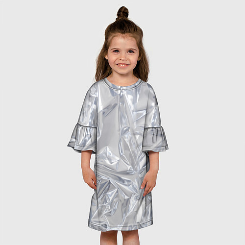 Детское платье Голографичная фольга / 3D-принт – фото 3
