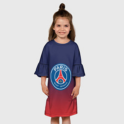 Платье клеш для девочки PSG ПСЖ PARIS SAINT GERMAIN, цвет: 3D-принт — фото 2