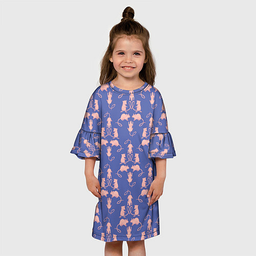 Детское платье Мыши паттерн / 3D-принт – фото 3