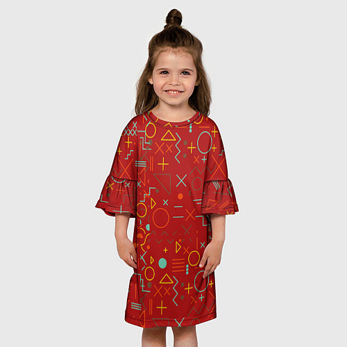 Детское платье Mathematics Geometry Geometric / 3D-принт – фото 3