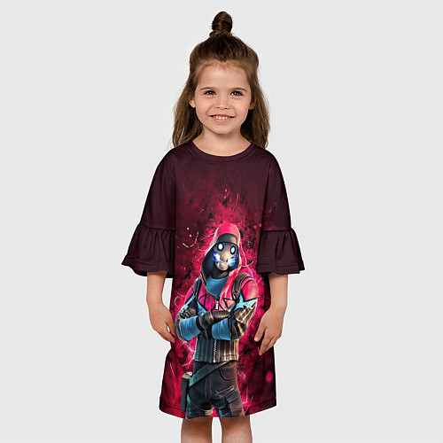 Детское платье Fortnite Bonehead / 3D-принт – фото 3