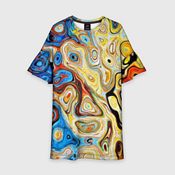 Платье клеш для девочки Психоделическое искусство, цвет: 3D-принт