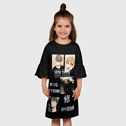 Платье клеш для девочки Братья мия мию волейбол, цвет: 3D-принт — фото 2